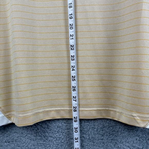 Ping Men’s Golf Polo Shirt Yellow White Stripes Size L Athleisure Golf Shirts - Picture 5 of 8